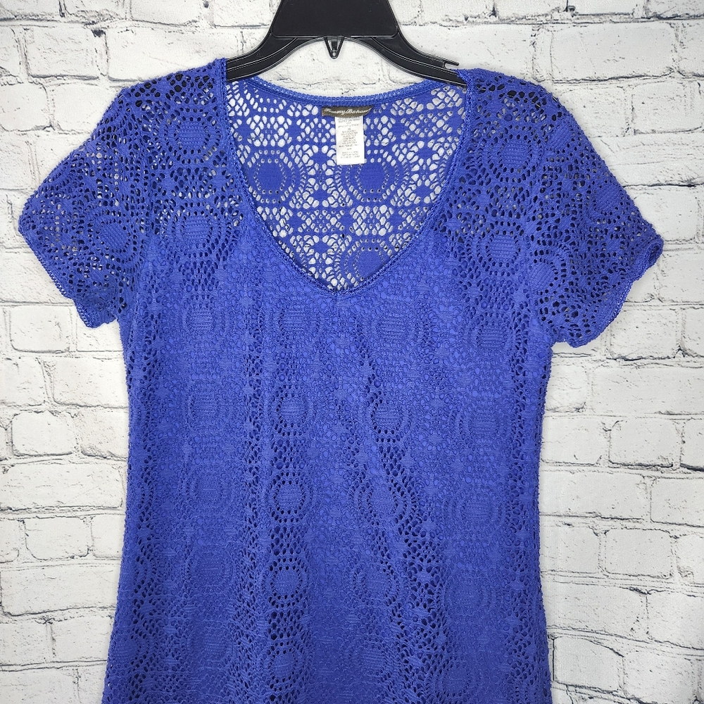 Tommy Bahama Crochet Lace Maxi Dress Size Medium - Picture 3 of 6